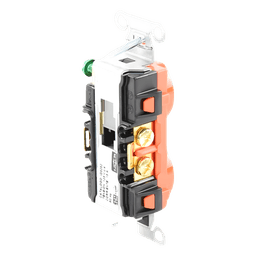 Contacto Dúplex Conexión a Tierra Aislada/ 15A 125V/ 2 polos 3 Hilos/ Nema 5-15R /Grado Comercial/ Color Naranja.