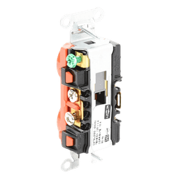 Contacto Dúplex Conexión a Tierra Aislada/ 15A 125V/ 2 polos 3 Hilos/ Nema 5-15R /Grado Comercial/ Color Naranja.