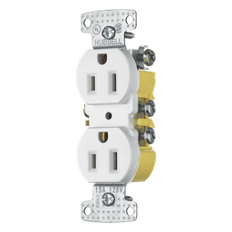Contacto Duplex 15A 125V/ 2 Polos 3 Hilos/ Nema 5-15R/ Color Blanco.