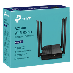 Router Inalámbrico AC 1200 / Doble Banda MU-MIMO / 1 puerto WAN 10/100/1000 Mbps / 4 puertos LAN 10/100/1000 Mbps / Compatible con EasyMesh / Administración Web o App Tether