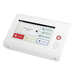 Terminal Inteligente para Habitación Hospitalaria / Pantalla Táctil 7" / RFID 125 kHz / VoIP SIP / PoE IEEE 802.3af / Bus RS485 / Carcasa Antibacteriana