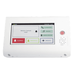 Terminal Inteligente para Habitación Hospitalaria / Pantalla Táctil 7" / RFID 125 kHz / VoIP SIP / PoE IEEE 802.3af / Bus RS485 / Carcasa Antibacteriana