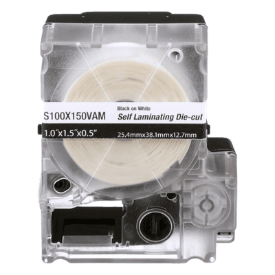 Casete de Etiquetas Autolaminadas / 175 uds / 25.4 x 38.1 mm / Cables 4-8.1 mm / Vinilo Blanco