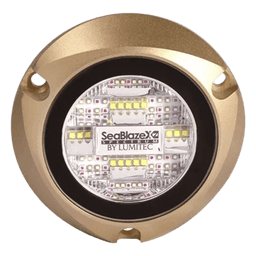 Luz LED Marina Subacuática / Blanco y Azul / 6000 Lúmenes / IP68 / Brone Naval / 10-24 VCD
