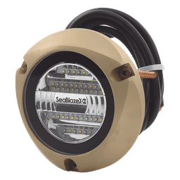 Luz LED Marina Subacuática / Blanco y Azul / 6000 Lúmenes / IP68 / Brone Naval / 10-24 VCD