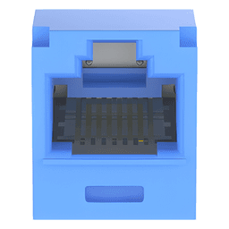 Conector Jack RJ45 / Categoría 6A / Terminación sin Herramienta / Gel Anti-Corrosión / 8 Posiciones 8 Cables / Operación 70°C / Color Azul