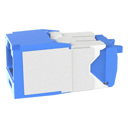 Conector Jack RJ45 / Categoría 6A / Terminación sin Herramienta / Gel Anti-Corrosión / 8 Posiciones 8 Cables / Operación 70°C / Color Azul
