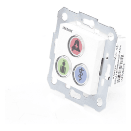 Módulo de Botones para Sistema de Llamadas / 3 Teclas Iluminadas / Retroalimentación Táctil y Audible / BUS RS485 / 12 V / Empotrado o Superficie