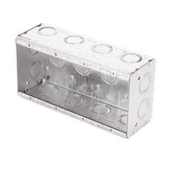 Caja Multigang de 4 Gangs,/ Profundidad de 2-1/2"/ 20 TKO (1/2"- 3/4").