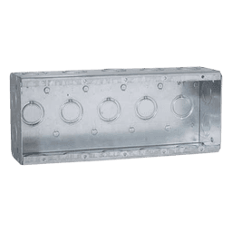 Caja Multigang / 5 Gang / Profundidad 2.5 in / 19 Entradas 1/2"-3/4" / Capacidad 79.5 cu. in / Acero Galvanizado