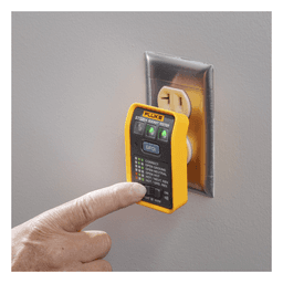 Probador de Tomacorriente / GFCI y Estándar / Señal Acústica / 6 Estados de Cableado / CAT III 300V / LEDs de Alto Brillo