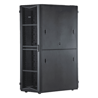 Gabinete FlexFusion para Centros de Datos, 42 UR, 800 mm de Ancho, 1200 mm de Profundidad, Fabricado en Acero, Color Negro