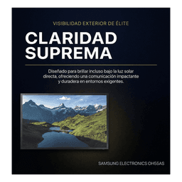 Pantalla Profesional LED 55" para Exterior con Vidrio Templado de Protección 5T, Full HD (1080p), HDMI/HDBaseT (LAN), Brillo 3500 cd/m2. Compatible VESA