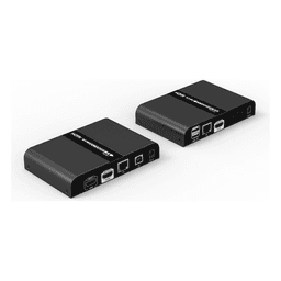 Kit extensor KVM (HDMI y USB 2.0) hasta 100 metros | Resolución 4K @ 30 Hz | Cat 6/6A/7 | CERO LATENCIA | Salida Loop | Soporta Switch Gigabit para control KVM múltiple | Soporta hasta 253 