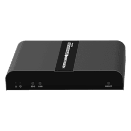 Receptor Compatible para Kits TT671KVM | Resolución 4K@30Hz | Cat 6/6A/7 | Distancia de 100 m | IPCOLOR | Cero Latencia | Control IR | Compatible con Switch Gigabit para control KVM múltiple.