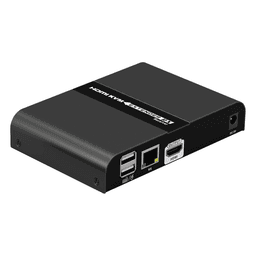 Receptor Compatible para Kits TT671KVM | Resolución 4K@30Hz | Cat 6/6A/7 | Distancia de 100 m | IPCOLOR | Cero Latencia | Control IR | Compatible con Switch Gigabit para control KVM múltiple.