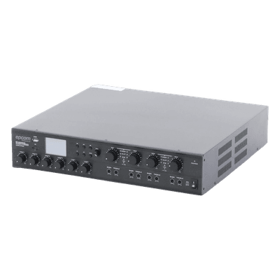 Amplificador Mezclador Matricial | 4 zonas | 240w por canal | 6 entradas | Receptor de medios