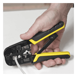 Kit de Instalación de Cable UTP / Pelacables Radial / Ponchadora Modular / Ponchadora 110 / 6 Conectores RJ45-Cat5E / Estuche con Cierre Relámpago