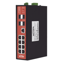 Switch Industrial Administrable PoE / 8 Puertos / PoE Mixto 24V/48V / 802.3bt 60W / -40°C a 80°C / DIN Rail