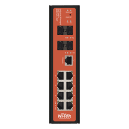 Switch Industrial Administrable PoE / 8 Puertos / PoE Mixto 24V/48V / 802.3bt 60W / -40°C a 80°C / DIN Rail