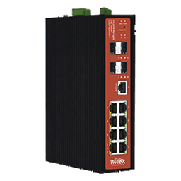 Switch Industrial Administrable PoE / 8 Puertos / PoE Mixto 24V/48V / 802.3bt 60W / -40°C a 80°C / DIN Rail
