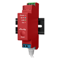 Relevador / Interruptor inteligente WiFi/Ethernet/Bluetooth / 1 canal / 16A / Medición de consumo AC / Montaje en riel DIN / 52.5 ft temperatura operación