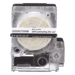 Casete de Etiquetas Autolaminadas / 12.7 x 31.8 mm / 200 Etiquetas / Cables 3.1 a 7 mm (0.12 a 0.28 in) / Calibre 12-10 AWG