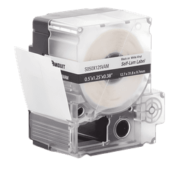 Casete de Etiquetas Autolaminadas / 12.7 x 31.8 mm / 200 Etiquetas / Cables 3.1 a 7 mm (0.12 a 0.28 in) / Calibre 12-10 AWG
