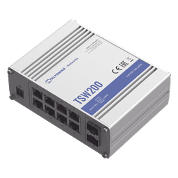 Switch Industrial No-Administrable 8 puertos Gigabit PoE 802.3af/at, 2 puertos SFP
