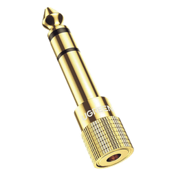 Adaptador (Convertidor) de Audio 3.5mm Hembra a 6.5mm Macho / Plug & Play / Superficie de Rosca Antideslizante / Calidad de sonido sin pérdidas