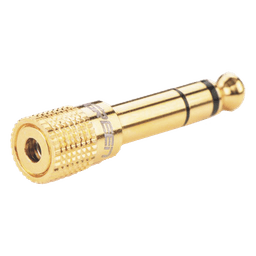 Adaptador (Convertidor) de Audio 3.5mm Hembra a 6.5mm Macho / Plug & Play / Superficie de Rosca Antideslizante / Calidad de sonido sin pérdidas
