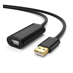 Cable de Extensión Activo USB 2.0 / 5 Metros / Macho-Hembra / Booster individual FE1.1S incorporado / Velocidad de hasta 480 Mbps / Ideal para impresoras, consolas , Webcam, etc.