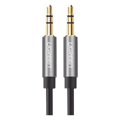 Cable Auxiliar / 3.5mm Macho a Macho / 5m (16.4 ft) / Conectores Oro 24K / TPE / Aluminio / Negro