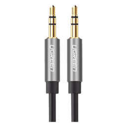 Cable Auxiliar / 3.5mm Macho a Macho / 5m (16.4 ft) / Conectores Oro 24K / TPE / Aluminio / Negro