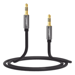 Cable Auxiliar / 3.5mm Macho a Macho / 5m (16.4 ft) / Conectores Oro 24K / TPE / Aluminio / Negro
