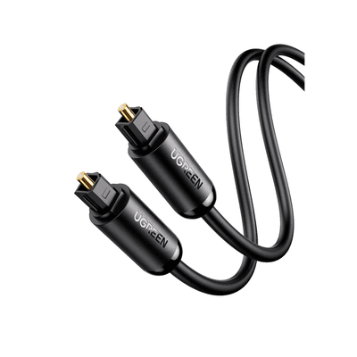 Cable Óptico Toslink S/PDIF / 3 Metros (9.84 Pies) / Tapa de Protección / Dolby 7.1 Canales / Diseño Durable / Plug & Play / Color Negro