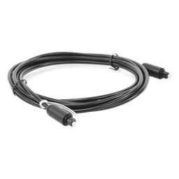 Cable Óptico Toslink S/PDIF / 3 Metros (9.84 Pies) / Tapa de Protección / Dolby 7.1 Canales / Diseño Durable / Plug & Play / Color Negro
