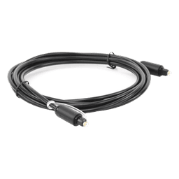 Cable Óptico Toslink S/PDIF / 3 Metros (9.84 Pies) / Tapa de Protección / Dolby 7.1 Canales / Diseño Durable / Plug & Play / Color Negro