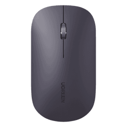 Mouse inalámbrico 2.4 GHz | Ultra Delgado y Silencioso | DPI 1000/1600/2000/4000 (Ajustable)  | Alcance 10m | Scroll de Aluminio | Adaptable a diferentes superficies | Diseño suave al tacto | Contiene Receptor USB | Color Negro.