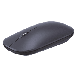 Mouse inalámbrico 2.4 GHz | Ultra Delgado y Silencioso | DPI 1000/1600/2000/4000 (Ajustable)  | Alcance 10m | Scroll de Aluminio | Adaptable a diferentes superficies | Diseño suave al tacto | Contiene Receptor USB | Color Negro.