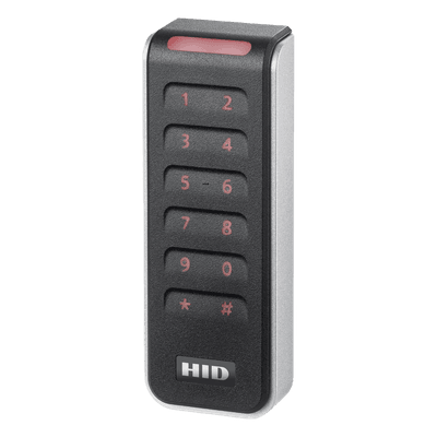 Lector de Control de Acceso / Multitecnología SEOS, iCLASS, MIFARE / Wiegand y OSDP / Teclado Integrado / Pigtail 0.5 m (1.64 ft) / 45x121.5x19.5 mm