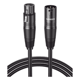 Cable XLR Balanceado / 3 Pines Macho a Hembra / 10 m (32.8 ft) / Triple Blindaje / OFC / Conectores Niquelados