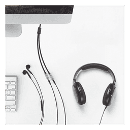 Divisor de Audio / 3.5mm Macho a 2x 3.5mm Hembra / 25 cm (0.82 pies) / TPE / Negro
