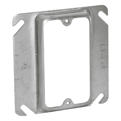 Sobretapa Cuadrada / Acero Galvanizado Troquelado / 4 x 4 in / Capacidad 5.5 Unidades / UL Listed