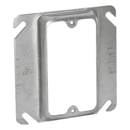 Sobretapa Cuadrada / Acero Galvanizado Troquelado / 4 x 4 in / Capacidad 5.5 Unidades / UL Listed
