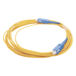 Jumper de Fibra Óptica Monomodo SC/UPC - SC/UPC Simplex, Color Amarillo, 5 Metros (16.40 Pies)