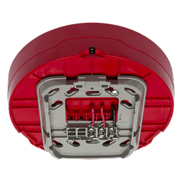 Base audiovisual inalámbrica direccionable para montaje en techo, color rojo, línea SWIFT compatible con paneles Fire-Lite
