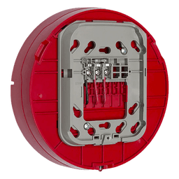 Base audiovisual inalámbrica direccionable para montaje en techo, color rojo, línea SWIFT compatible con paneles Fire-Lite