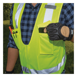 Chaleco de Seguridad Reflectante / ANSI/ISEA 107-2015 Tipo R Clase 2 / 8 Bolsillos / Talla M/L