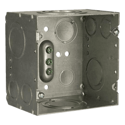 Caja Cuadrada 4- 11/16" x 4 11/16"/ Profundidad de 3-1/4"/ 2 Entradas  1", 1 1/4", 1 1/2", 2", 2 Entradas 1"-1 1/4", 2 Entradas 3/4 "- 1", 4 Entradas 1/2" - 3/4", 2 Entradas 1/2".